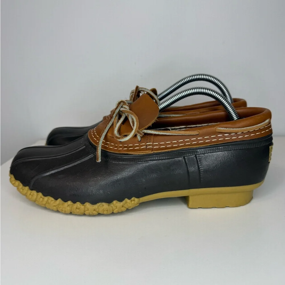 L.L. Bean Rubber Mocs Bean Boots Low Top Duck Shoe Rain Made in USA Mens 8 06009
